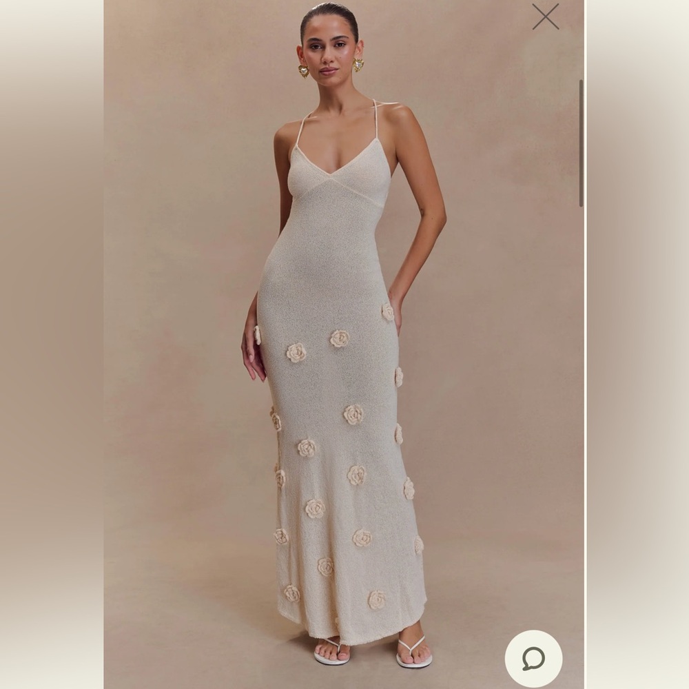 Meshki Suki Knit Maxi Dress With Flowers